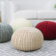 Ultra Plush Chunky Cable Knit Decorative Pouf | $34 | Daily Steals | Promo code KINJAPOUF
